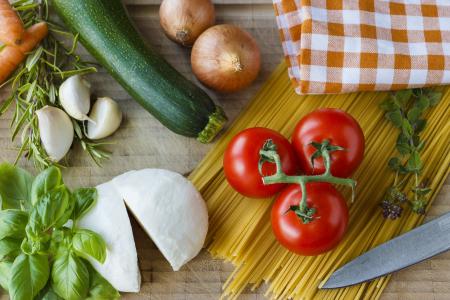 马苏里拉, 西红柿, 草药, 意大利语, 厨师, 大蒜, 成分