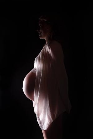 怀孕, 腹部, 宝贝, 母亲, 爱, 妈妈, 黑色背景