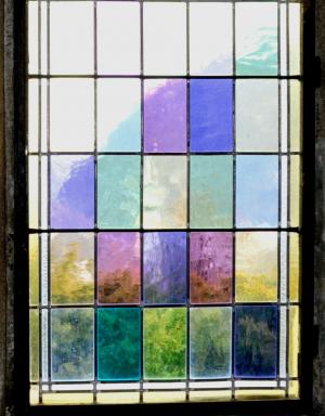 窗口, 彩色的玻璃, 教会, vista