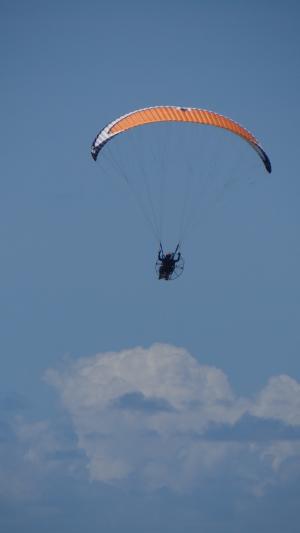 跳转, 降落伞, 情感, 云计算, 天空, 蓝色, 伞兵