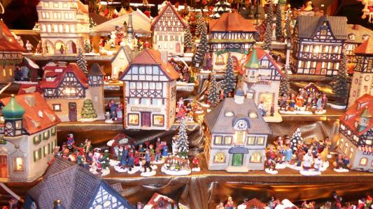 圣诞市场, 家园, 数字, 灯, 圣诞装饰, 德科, 销售站