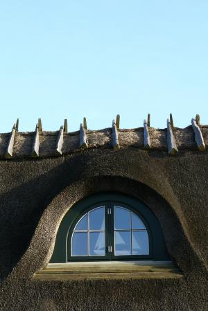 茅草的屋顶, 农舍, 小窗口, 房子, 传统, 古代