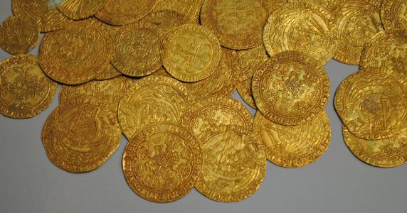 黄金, 硬币, 博物馆, 宝藏, 泰勒, 金币, 背景