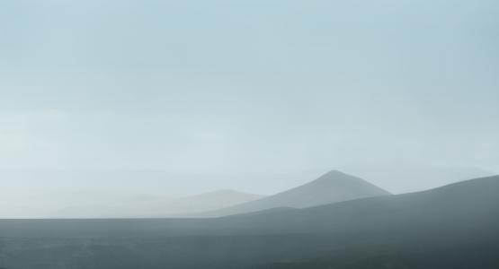 距离, 雾, 单色, 山脉