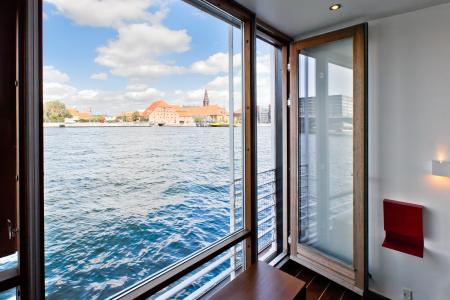 哥本哈根, 船屋, 端口, 水, 蓝色, 现代