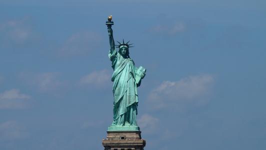 纽约, 天际线, 自由小姐, 联合阿姆斯特丹, 纽约州, 雕像, 自由女神像