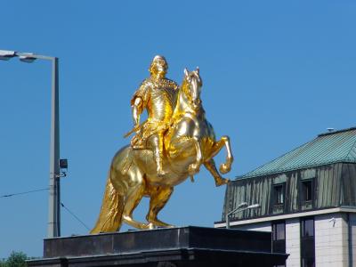 德累斯顿, 瑞特, 纪念碑, 骑马雕像, 雕像, 感兴趣的地方, 黄金