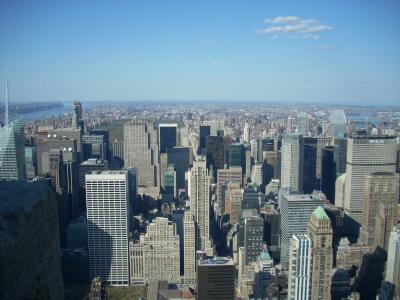 曼哈顿, 纽约城, 天际线, 帝国大厦, 视图, 摩天大楼, 纽约