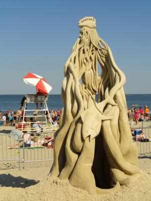 沙子, 雕塑, 海滩, 天空, 太阳, 设计, 现场
