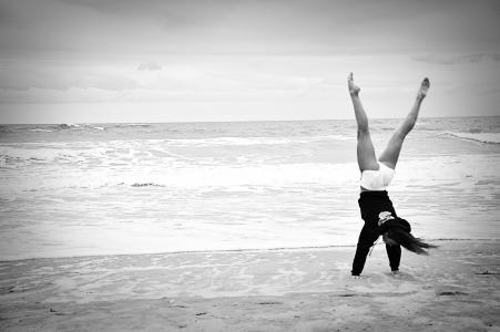 体操运动员, 海滩, 海洋, 健身, 户外, 生活方式, 海