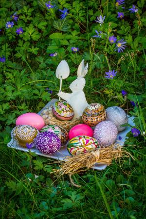 复活节, 复活节彩蛋, 复活节的巢, 鸡蛋, 复活节彩蛋, 复活节贺卡, 复活节主题