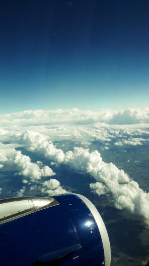 飞机, vista, 云计算, 天空, 景观, 阿尔卑斯山, 电抗器