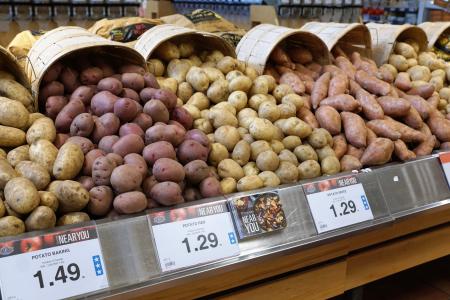 土豆, 吃, 市场, 维生素, 食品, 秋天, 夏季