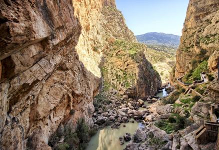 caminito del 雷伊, 岩石, 旅游, 游览, 徒步旅行