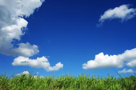 蓝蓝的天空, 光明, 云彩, 农村, 积云, 字段, 草