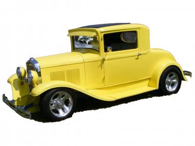 汽车, 普利茅斯轿跑车, 普利茅斯, 黄色, 1930, 轿跑车, 年份
