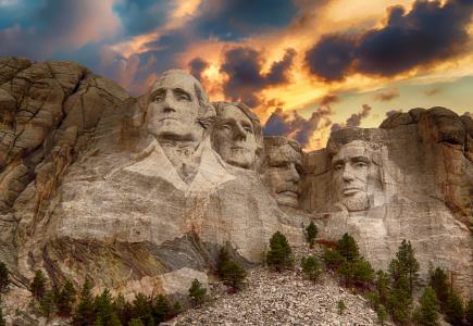 拉什莫尔山, 纪念碑, 美国, 主席, 拉什莫尔, 华盛顿, 雕塑