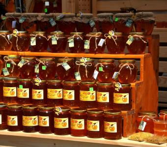 蜂蜜, 市场, 展览, 果酱, 农场, 蜜蜂