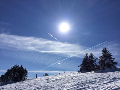 山, 雪, 滑雪, 冬天, 故事, 天空, 阳光