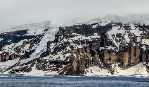 南极洲, 山, 冰冷, 岩石, 景观, 嗖嗖声, 海洋