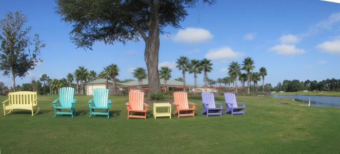 阿迪朗达克椅, 草, 颜色, 热带, 度假村, 户外, 夏季