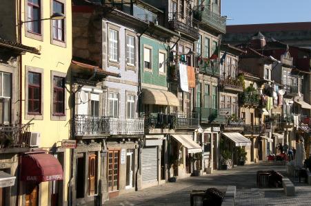 葡萄牙, 波尔图, 立面, 旧城, 房子外墙, 街道, 建筑