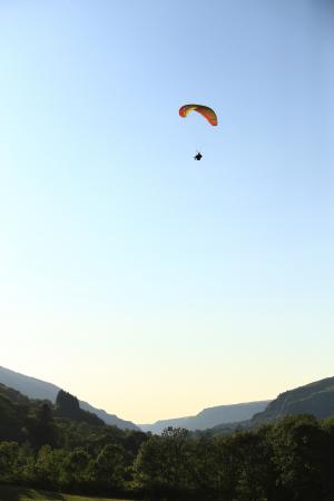 景观, 滑翔伞, 飞, 体育