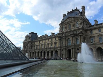 罗浮宫, 巴黎, 法国, 金字塔, 博物馆, 纪念碑, 文化
