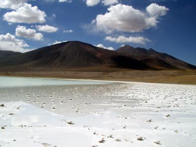 沙漠, 智利, 盐壳, 盐, 干, 热, 咸水湖
