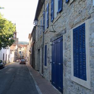 法国, 街道, 汽车, 蓝色, 百叶窗, 门, bargemon