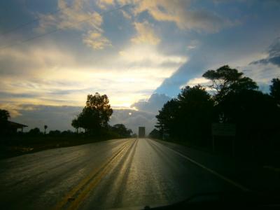 天空, 云彩, 雨, 道路