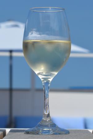 葡萄酒, 假日, 玻璃, 蓝蓝的天空, 白葡萄酒, 弛豫, 享受