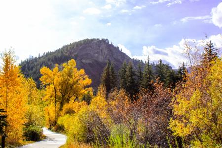 山, 线索, 秋天, 科罗拉多州, 景观, 户外, 生活方式