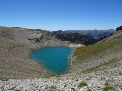 cayolle 湖, 通过 cayolle, 碑, 山, 法国, 景观, 高普罗旺斯阿尔卑斯山