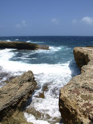 海, 加勒比海, 海岸, 岩石, 水, 网上冲浪, 波