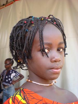 女孩, 儿童, 非洲, 美丽, 头发, 自然, 几内亚