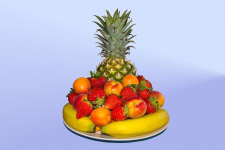 水果, 颜色, 菠萝, 组合