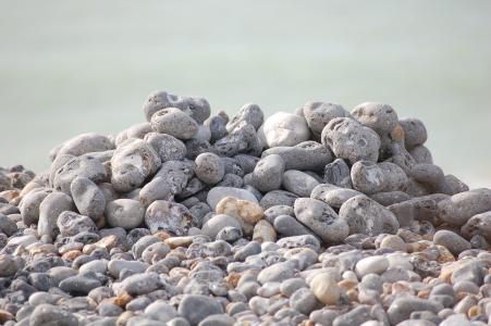 石头, 海滩, 圆石, 卵石, 海岸