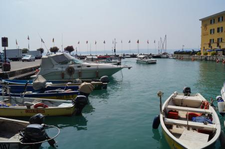 意大利, 湖, 小船, 加尔达, 小船, 视图