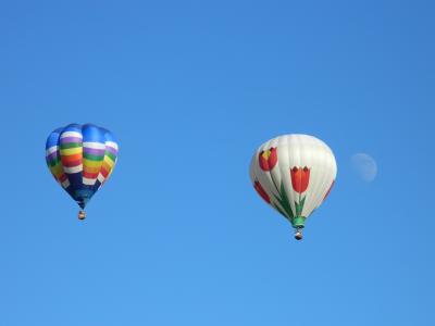 热气球, 骑, 夏季, 蓝蓝的天空, 浮动, 气球, 空气