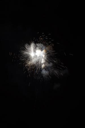烟花, 火箭, 白色, 爆炸, 吸烟, 新年除夕, 淋浴间的火花
