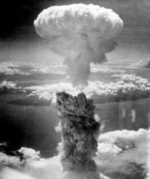 蘑菇云, 原子弹, 核爆炸, 大规模毁灭性武器, 长崎, 爆炸, 黑色和白色