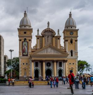 教会, chiquinquira 大教堂, 建设, 委内瑞拉, 广场, 城市, 建筑