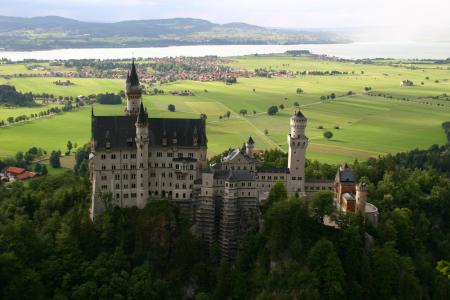 新天鹅堡, 城堡, 巴伐利亚, 塔, 建筑, 德国, 遗产