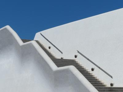 楼梯, 出现, 逐渐, 楼梯, 白色, 建筑, 巴卢阿特 de 特内里费