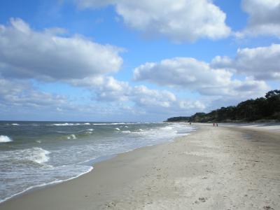 波罗地海, 海滩, 云彩, 乌泽多姆岛, 德国, 自然, 景观