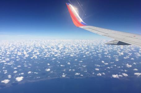 飞机, 云彩, 天空, 运输, 蓝色, 飞行, 户外