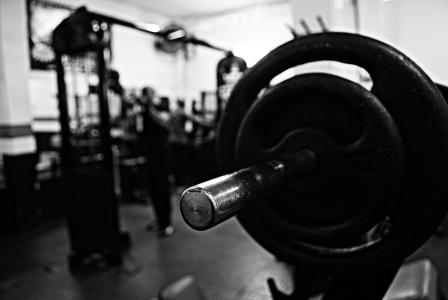 健身房, 学院, 哑铃, 重量, 肌肉, 铁, 健美