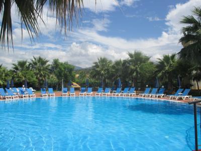游泳池, 游泳池, dolcestate 酒店, 棕榈树, 度假村, 酒店, 夏季