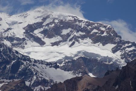 阿空加瓜峰, 雪, s, 山, 安第斯山脉, 南, 阿根廷
